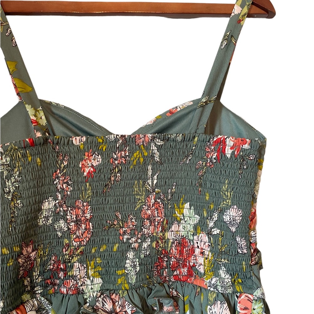 BOG Collective Floral Ruched Ruffled Crop Top - Picture 5 of 10